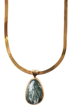Chan Luu Totem Herringbone Necklace in Yellow Gold