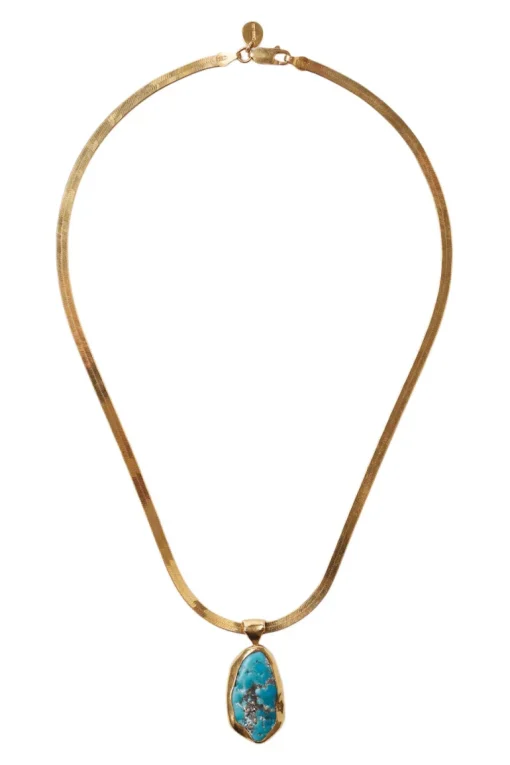 Chan Luu Totem Herringbone Necklace in Yellow Gold
