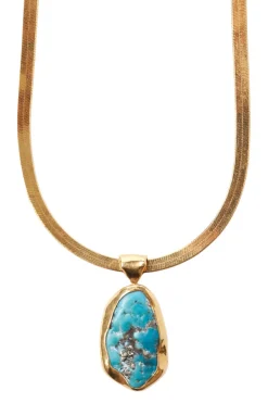 Chan Luu Totem Herringbone Necklace in Yellow Gold