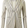 Circolo 1901 Multi Color Striped Blazer in Blue
