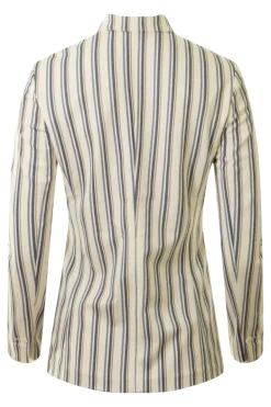 Circolo 1901 Multi Color Striped Blazer in Blue
