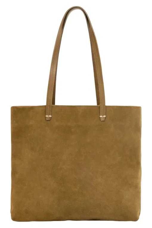 Clare V. Bande Tote in Oat Suede