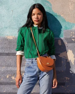 Clare V. Elodie Bag in Cuoio Vachetta