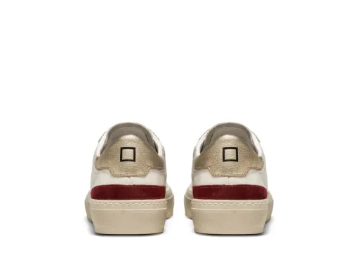 D.A.T.E. Sonica Vintage Calf Sneaker in White-Platinum