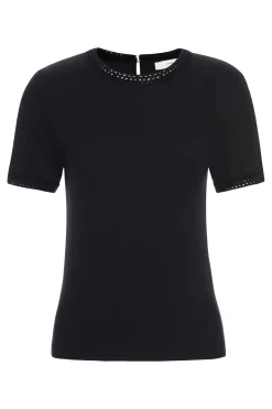 Frame Denim Crochet Trim in Black