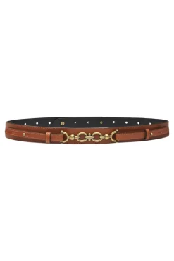 Frame Denim Equestrian Belt in Cognac