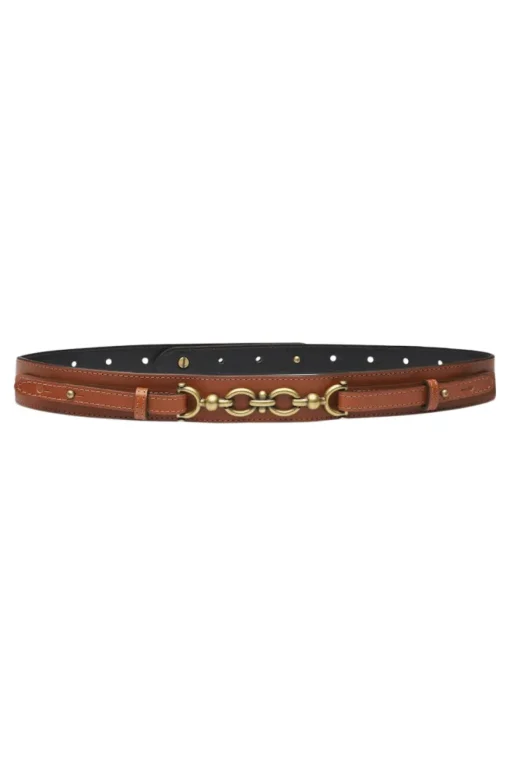 Frame Denim Equestrian Belt in Cognac