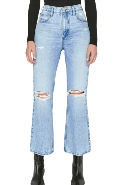 Frame Denim Le High 'N' Tight Crop Mini Boot in Rossum 2 Year Rips