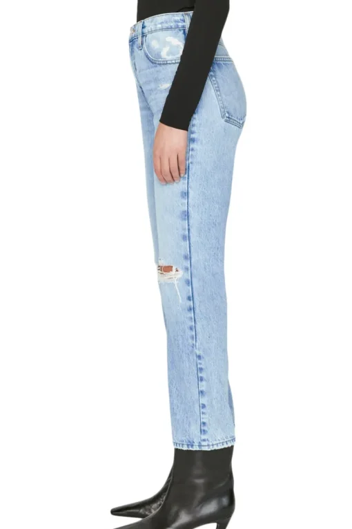 Frame Denim Le High 'N' Tight Crop Mini Boot in Rossum 2 Year Rips