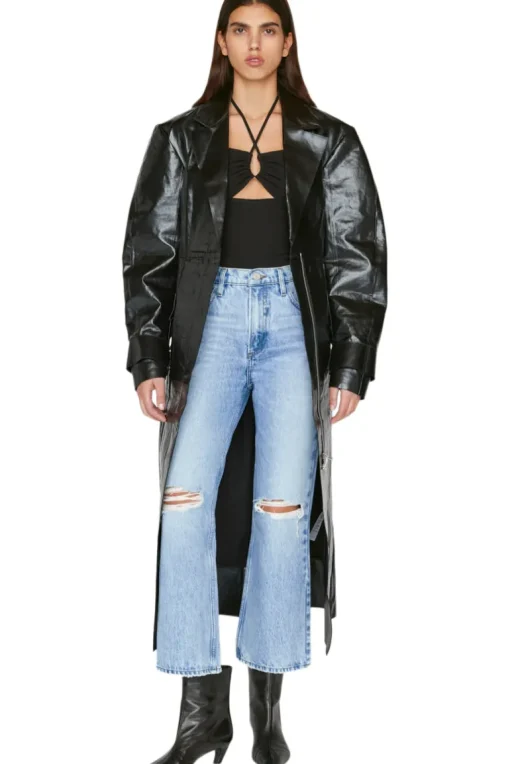 Frame Denim Le High 'N' Tight Crop Mini Boot in Rossum 2 Year Rips
