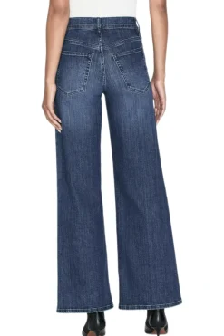 Frame Denim Le Slim Palazzo in Thunderstorm