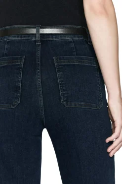 Frame Denim Le Slim Palazzo Bardot Pocket in Cursive