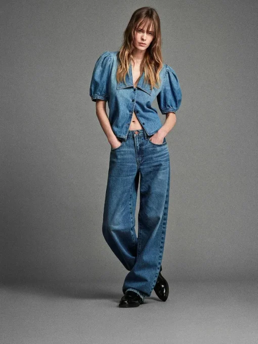 Frame Denim Low Slung Barrel in Caramia