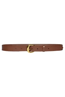 Frame Denim Timeless Buckle Belt in Tobacco
