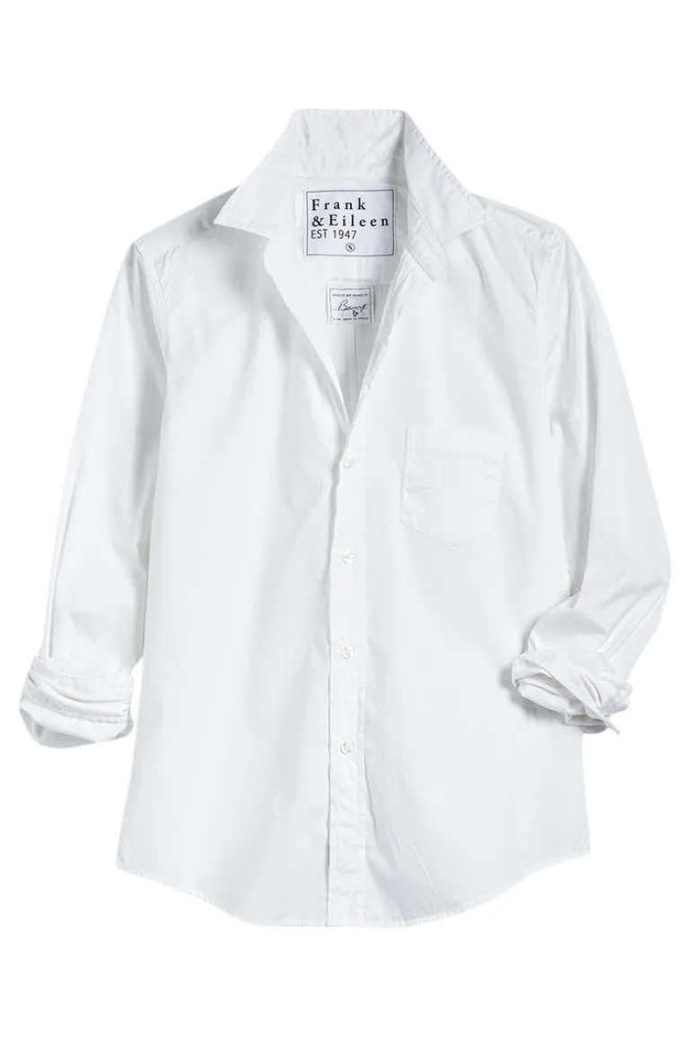 Frank & Eileen Barry Long Sleeve Shirt in White