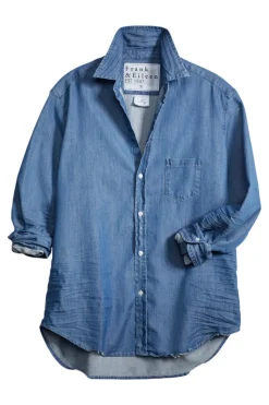 Frank & Eileen Eileen Long Sleeve Shirt in Vintage Stonewashed Indigo