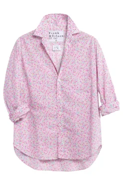 Frank & Eileen Eileen Relaxed Button Up Shirt in Pink Flowers