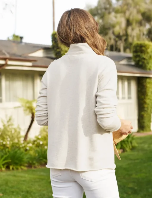 Frank & Eileen Patrick Popover Henley in Light Heather Gray Melange