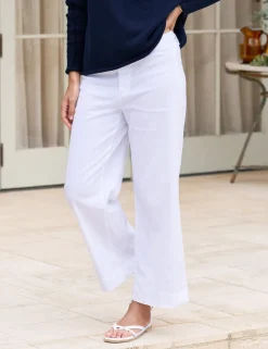 Frank & Eileen Wexford Trouser in White Linen