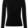 Kujten Bibiko Fitted Cashmere Crewneck in Noir