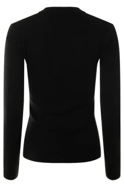 Kujten Bibiko Fitted Cashmere Crewneck in Noir