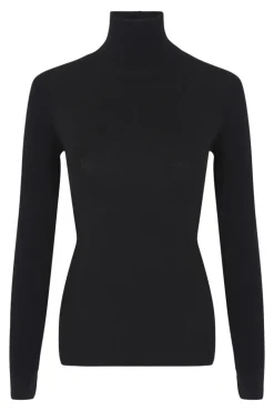 Kujten Bibitu Cashmere Turtleneck Sweater in Noir