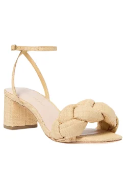 Loeffler Randall Avril Mid Heel Sandal in Natural