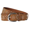 Loeffler Randall Beckett Studded Belt in Cacao - Silver