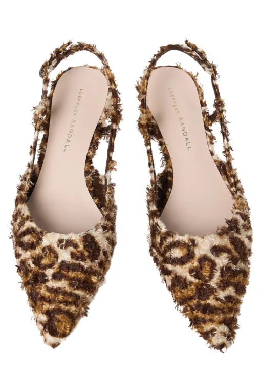 Loeffler Randall Tyson Flocked Kitten Heel in Leopard