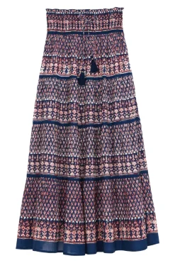 M.A.B.E. Mari Maxi Skirt in Indigo