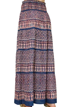 M.A.B.E. Mari Maxi Skirt in Indigo