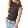 Michael Stars Amara Power Shoulder Tank in Black