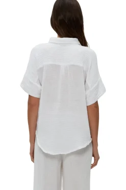 Michael Stars Bailey Button Down Shirt in White