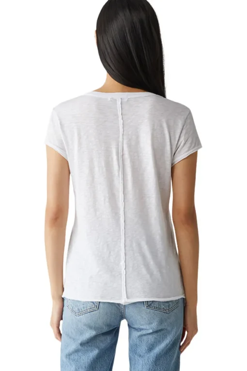 Michael Stars Baxter V-neck Raw Edge Tee