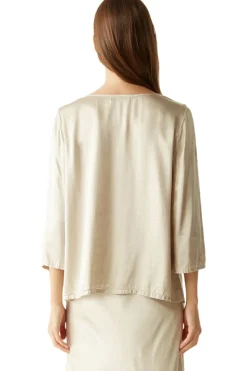 Michael Stars Cobie V-Neck Satin Top