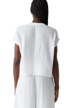 Michael Stars Evie Wrap Top in White