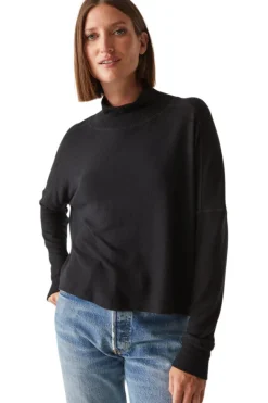 Michael Stars Frida Mock Neck Top
