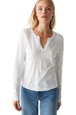 Michael Stars Hailie Rib Mixed Tee