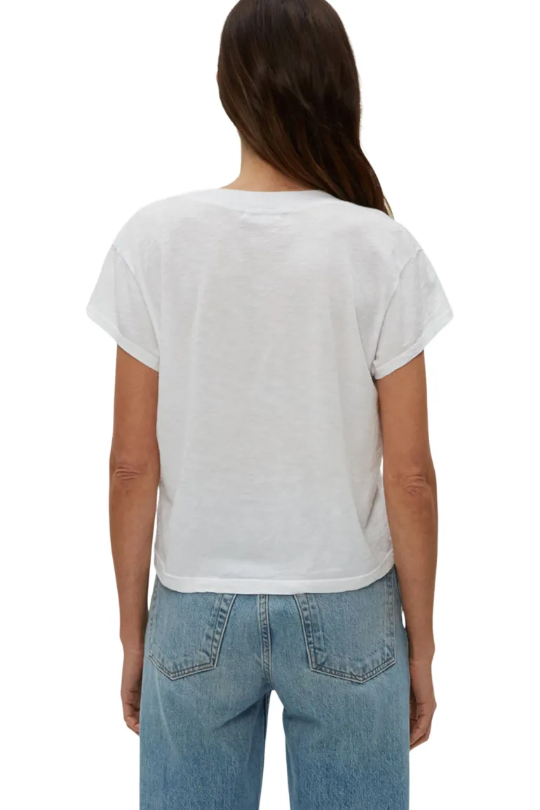 Michael Stars Harlan Cropped V-Neck Tee