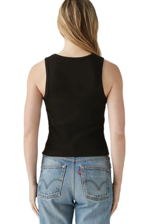 Michael Stars Kendall Cropped Tank in Black