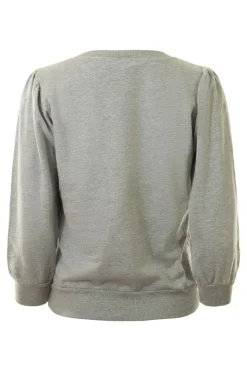 Michael Stars Kit V-neck Sweatshirt in Heather Grey