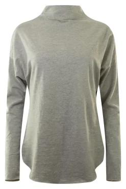 Michael Stars Laurel Mock Neck Top in Heather Grey