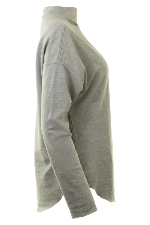 Michael Stars Laurel Mock Neck Top in Heather Grey