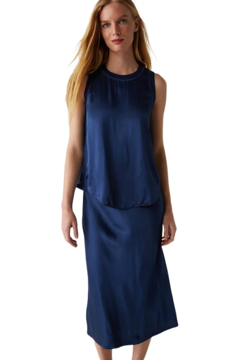 Michael Stars Leila Bias Cut Skirt in Nocturnal