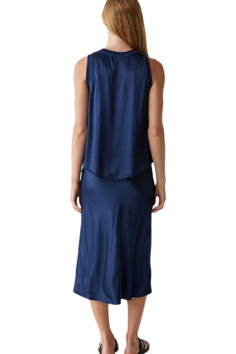 Michael Stars Leila Bias Cut Skirt in Nocturnal