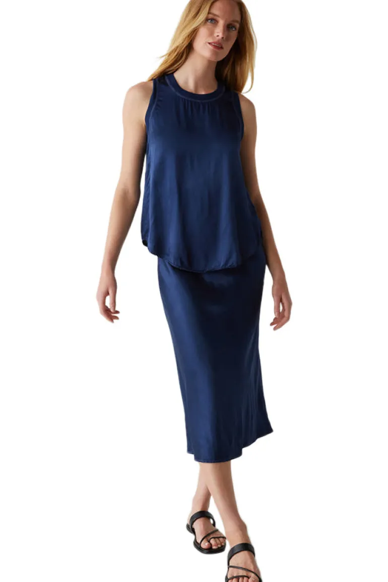 Michael Stars Leila Bias Cut Skirt in Nocturnal