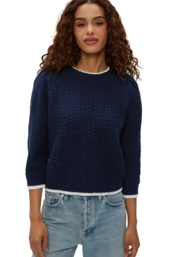 Michael Stars Leonora Puff Sleeve Sweater in Nocturnal