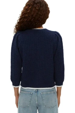 Michael Stars Leonora Puff Sleeve Sweater in Nocturnal