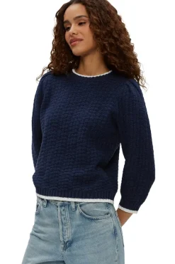 Michael Stars Leonora Puff Sleeve Sweater in Nocturnal