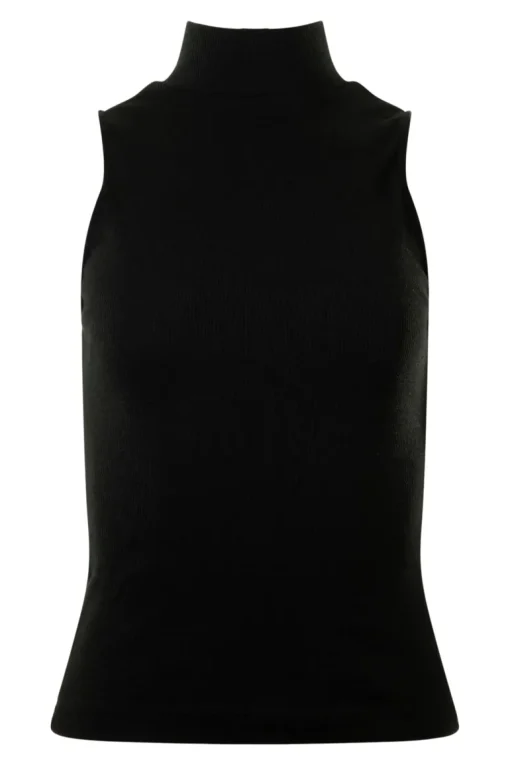 Michael Stars Lino Mock Neck in Black